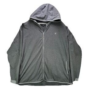 Linus Tech Tips Hoodie Mens 3XL Gray Full Zip Sweatshirt Stretch